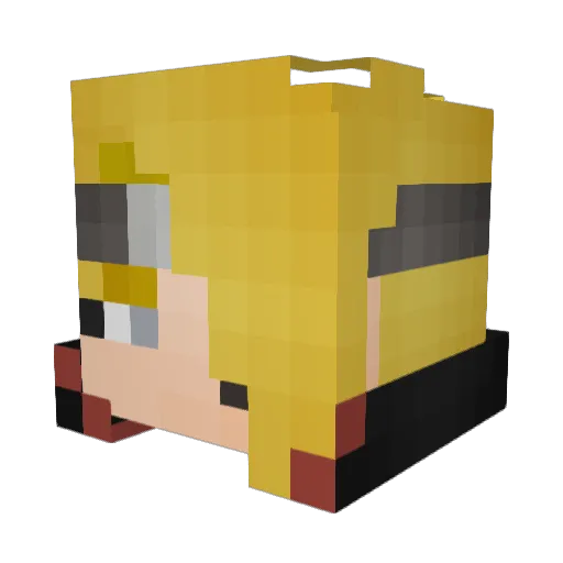 5im0nW Minecraft avatar head, 3D render