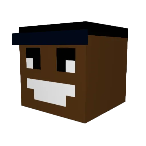 5incherpincher Minecraft avatar head, 3D render
