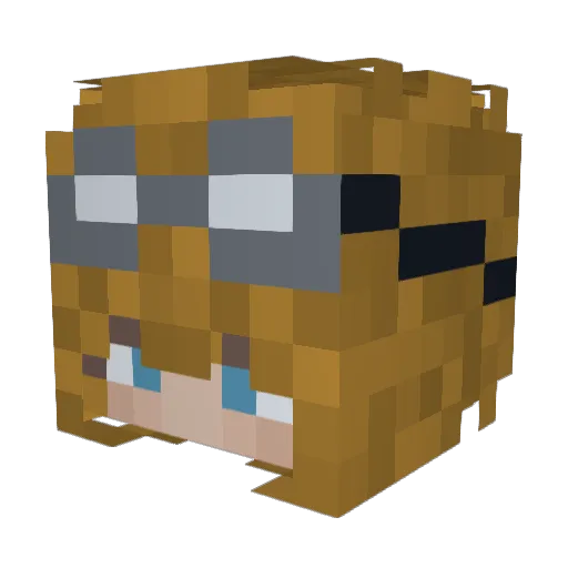 5k11 Minecraft avatar head, 3D render