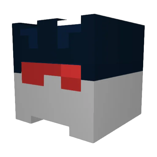 5kydive Minecraft avatar head, 3D render