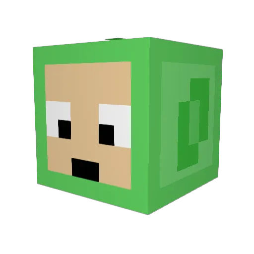 5lappy Minecraft avatar head, 3D render