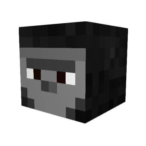 5large Minecraft avatar head, 3D render