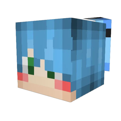 5luff Minecraft avatar head, 3D render