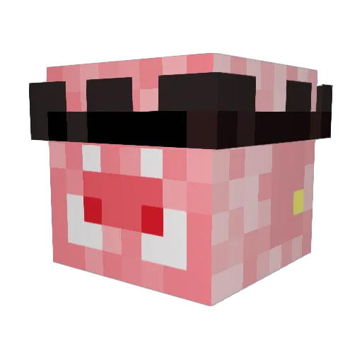 5m1tty Minecraft avatar head, 3D render