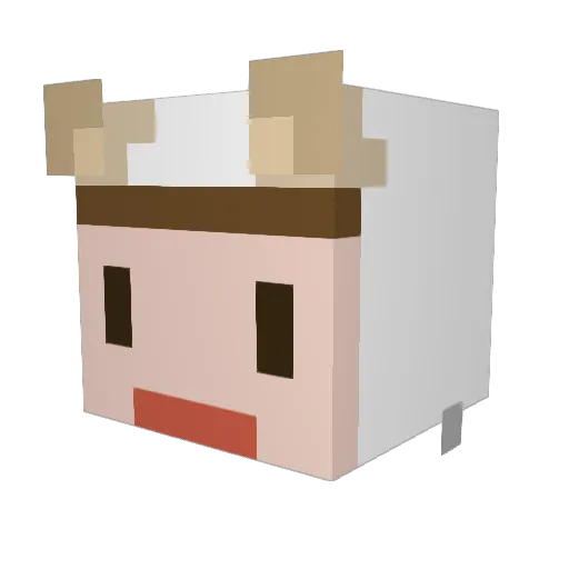 5ma_san Minecraft avatar head, 3D render