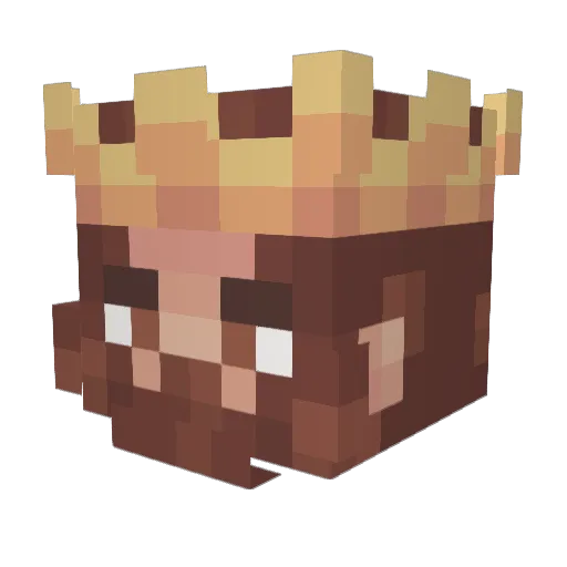 5nakeys Minecraft avatar head, 3D render