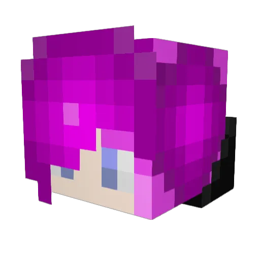 5nuffie Minecraft avatar head, 3D render