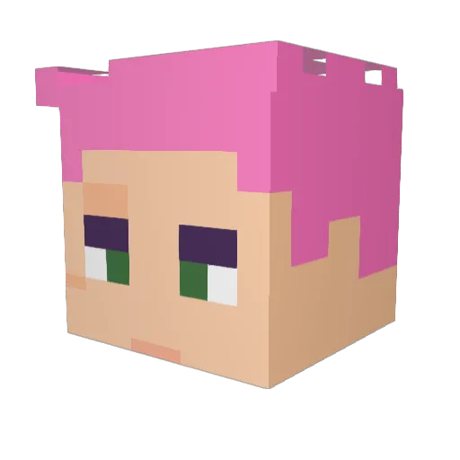 5oberon Minecraft avatar head, 3D render