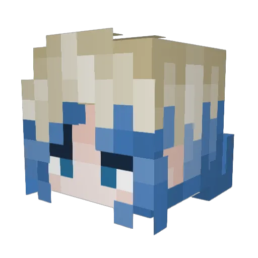 5ohneo Minecraft avatar head, 3D render