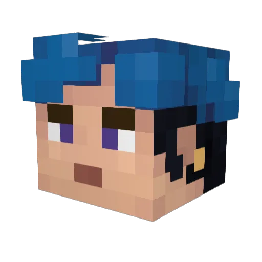5opka Minecraft avatar head, 3D render
