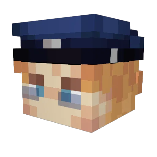 5oplka Minecraft avatar head, 3D render