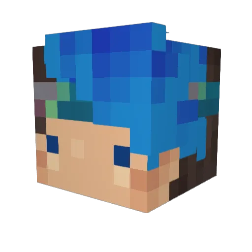 5our Minecraft avatar head, 3D render