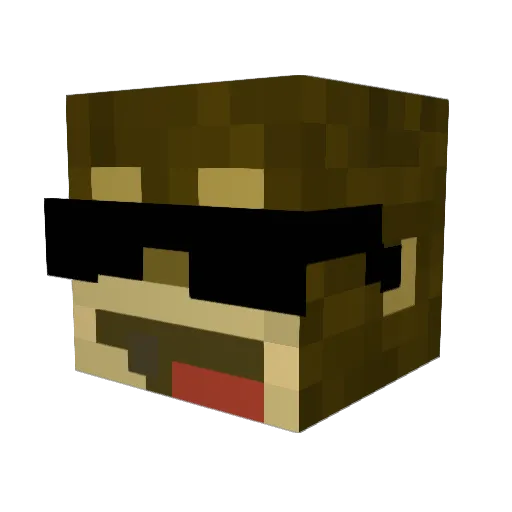 5qb Minecraft avatar head, 3D render