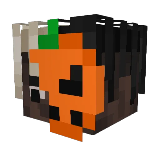 5req Minecraft avatar head, 3D render