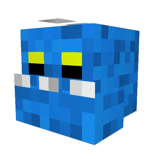 5starpm Minecraft avatar head, 3D render