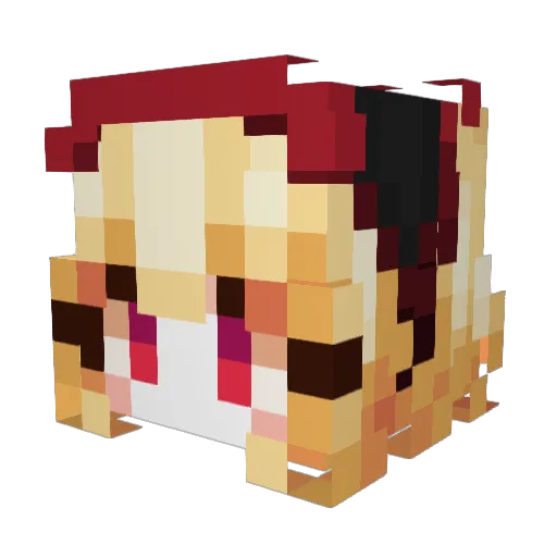 5teorra Minecraft avatar head, 3D render