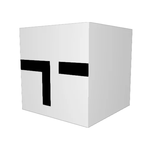 5tie Minecraft avatar head, 3D render