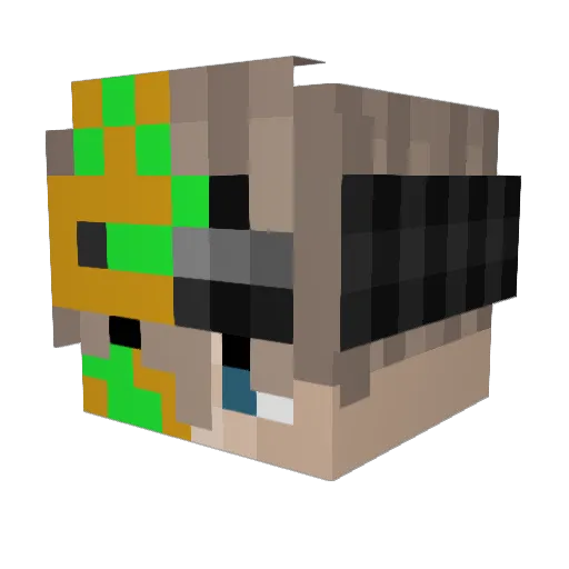 5uccess Minecraft avatar head, 3D render