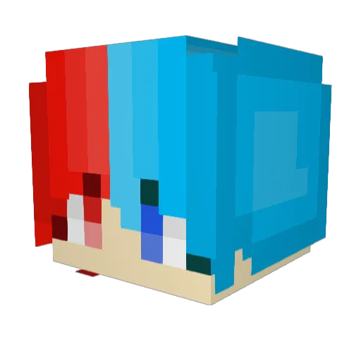 5un1 Minecraft avatar head, 3D render