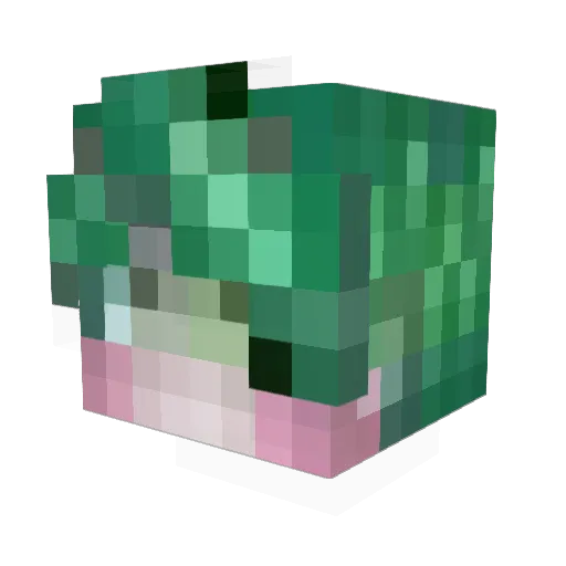 5upream Minecraft avatar head, 3D render