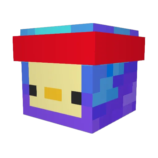 5vzi Minecraft avatar head, 3D render