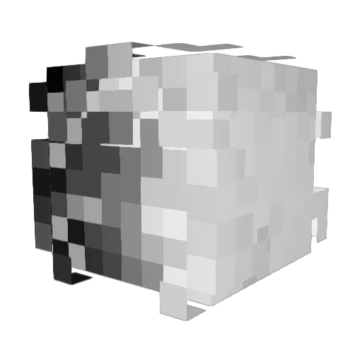 5w5w Minecraft avatar head, 3D render