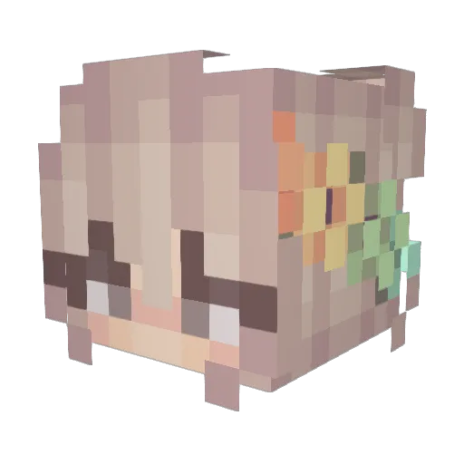 5wa Minecraft avatar head, 3D render