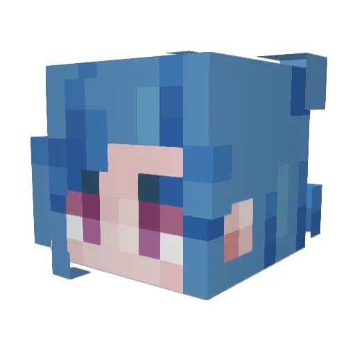 5x2is10 Minecraft avatar head, 3D render