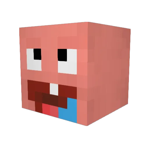 5yal Minecraft avatar head, 3D render
