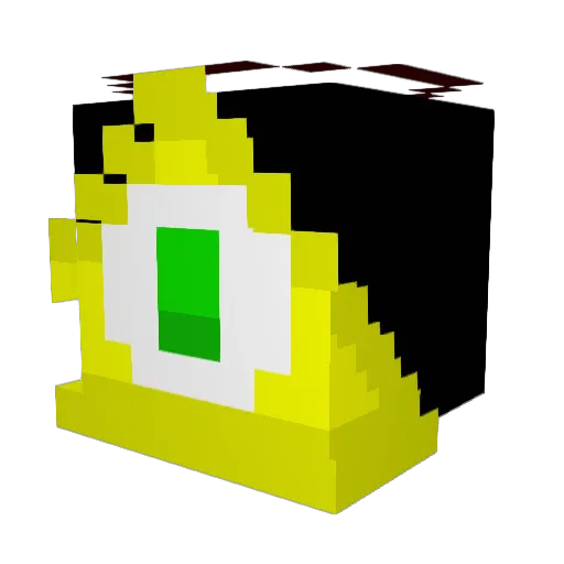 5yod Minecraft avatar head, 3D render