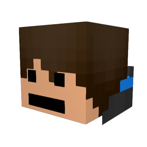 600677 Minecraft avatar head, 3D render