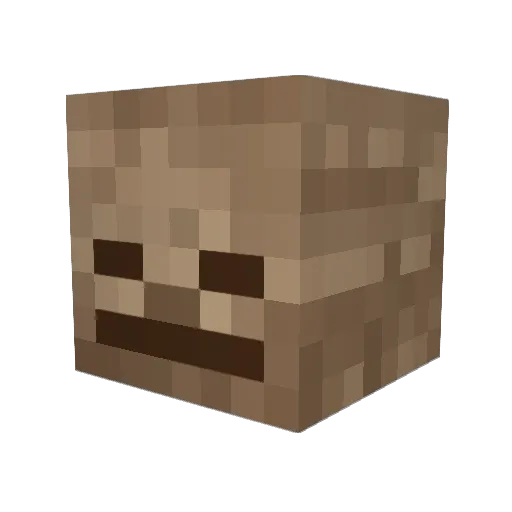 600frames Minecraft avatar head, 3D render
