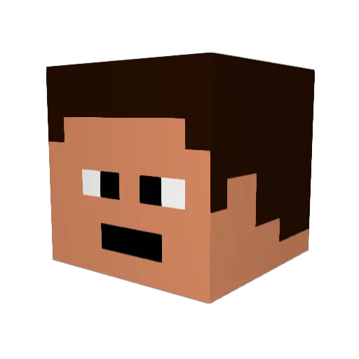 6013d Minecraft avatar head, 3D render