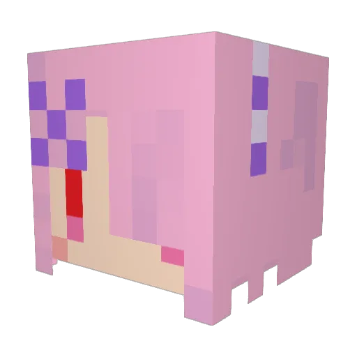 6060606 Minecraft avatar head, 3D render