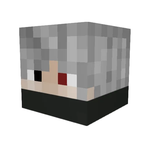 6066_ Minecraft avatar head, 3D render