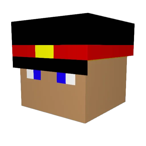 606can Minecraft avatar head, 3D render