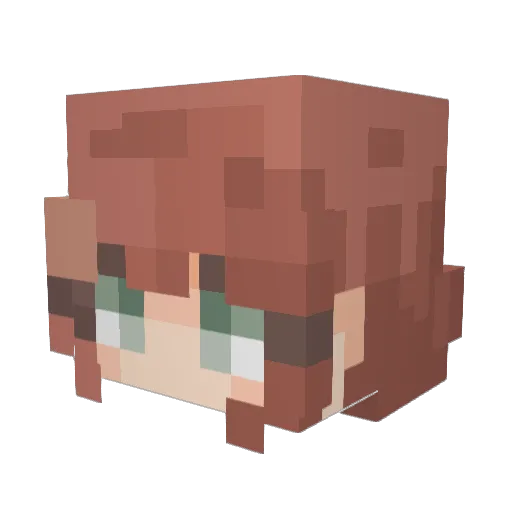 607mnk Minecraft avatar head, 3D render