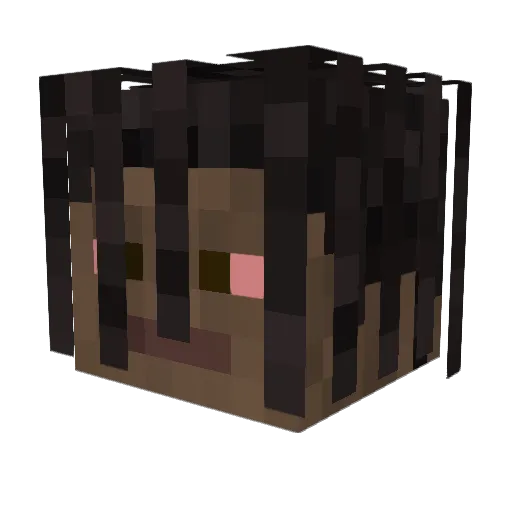 60MGz Minecraft avatar head, 3D render