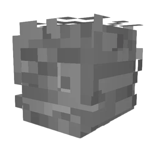 60Ping Minecraft avatar head, 3D render