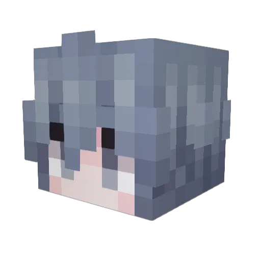 610_M3y Minecraft avatar head, 3D render