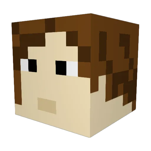 613_Dragon Minecraft avatar head, 3D render