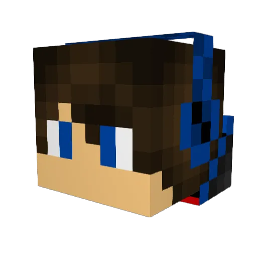 614_Draco Minecraft avatar head, 3D render