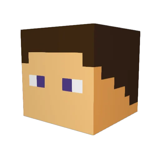 617904 Minecraft avatar head, 3D render