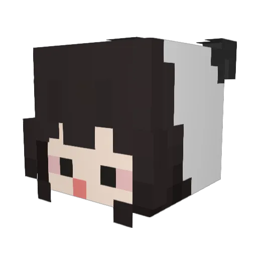 61JoJun_ Minecraft avatar head, 3D render