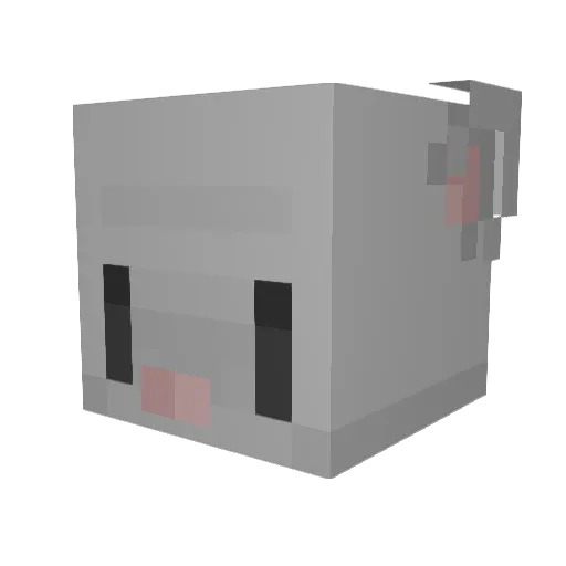 61_iq Minecraft avatar head, 3D render