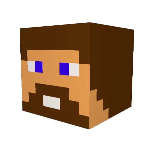 6248 Minecraft avatar head, 3D render