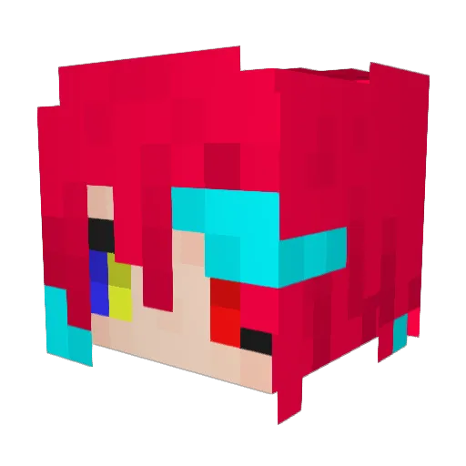 62ki Minecraft avatar head, 3D render