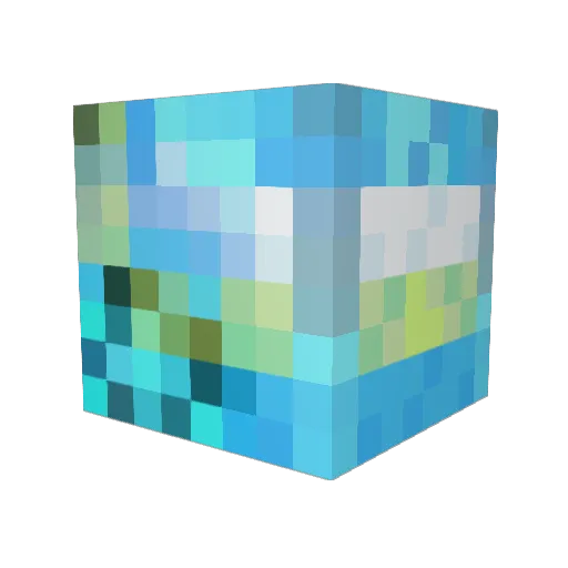 6300_00 Minecraft avatar head, 3D render