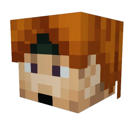 6300z Minecraft avatar head, 3D render