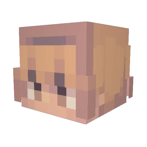 635Mario Minecraft avatar head, 3D render